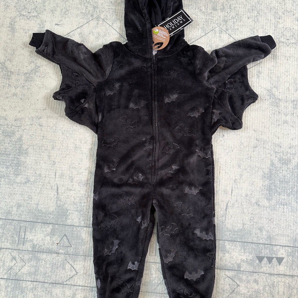 Toddler Black Batman Costume Onesie